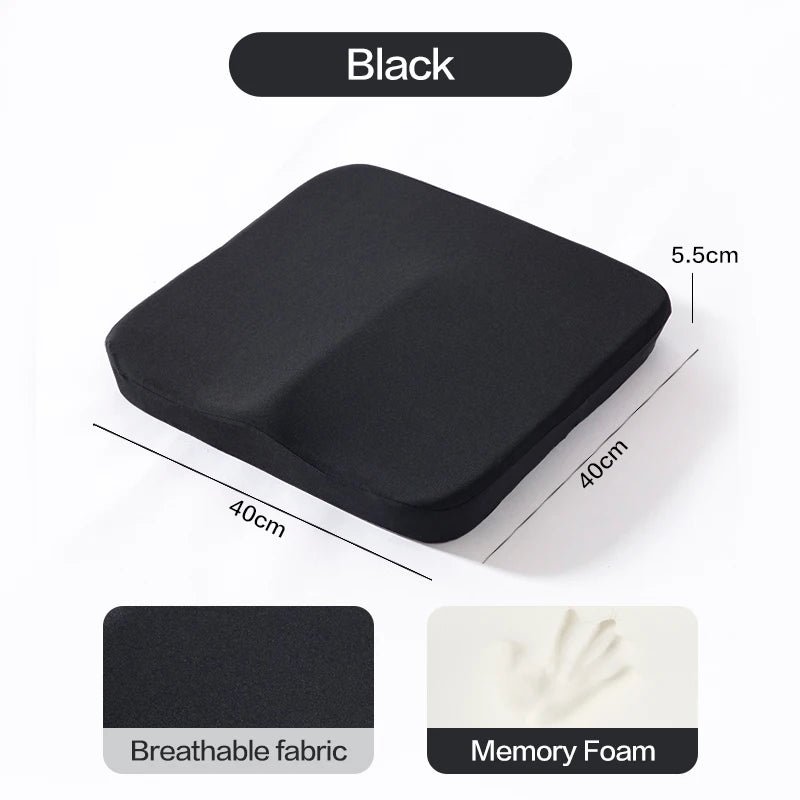 Ergonomic Memory Foam Office Cushion – Anti-Hemorrhoid Tailbone Pillow for Chair & Car