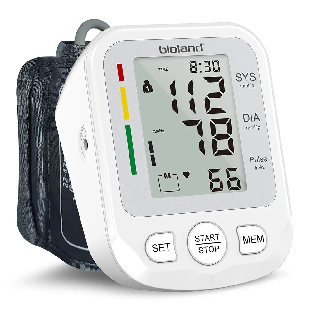 bioland 2005 Upper Arm Blood Pressure Monitor – Automatic Digital Tensiometer with Pulse & Heart Rate Monitoring