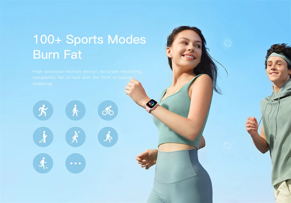 2025 Xiaomi Smart Watch – Bluetooth Call, Heart Rate Monitor, IP68 Waterproof Fitness Tracker for Men & Women (iOS & Android)