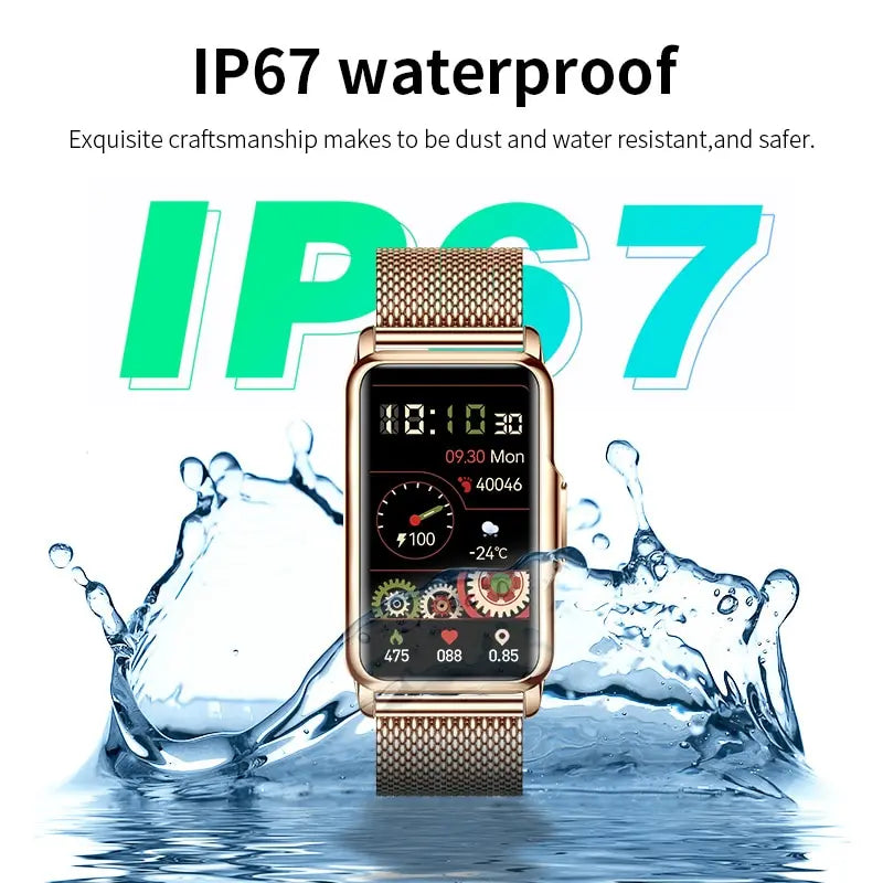 LIGE Women’s Smart Watch – Full Touch Screen, Bluetooth Call, IP67 Waterproof Fitness Tracker