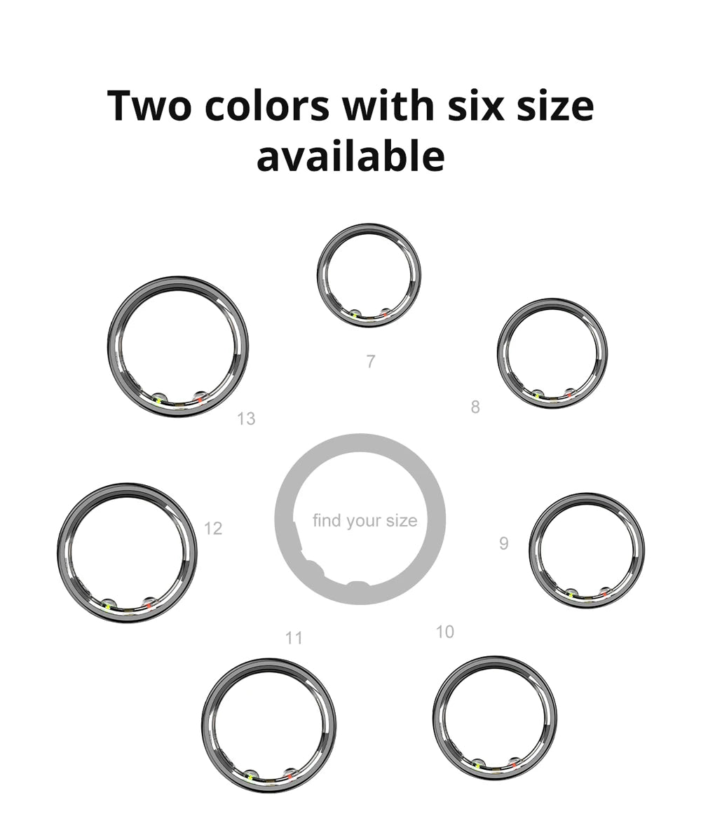 COLMI R10 Smart Ring with Charging Case – Health & Sleep Monitor, 5ATM Waterproof, Multi-Sport Mode