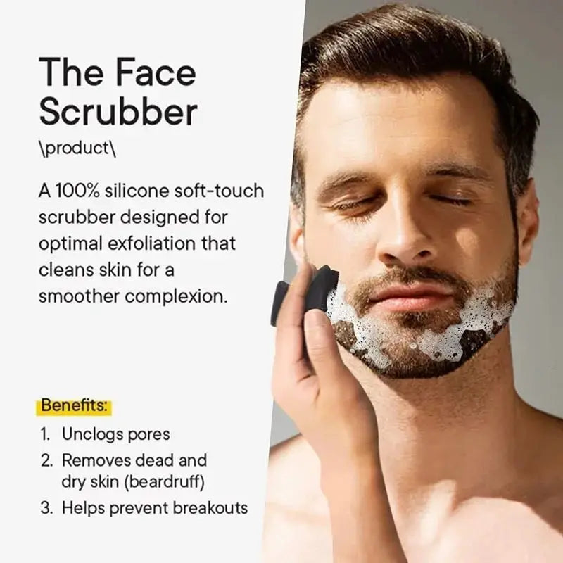 Soft Silicone Face Cleansing Brush – Manual Face Scrubber for Men & Women