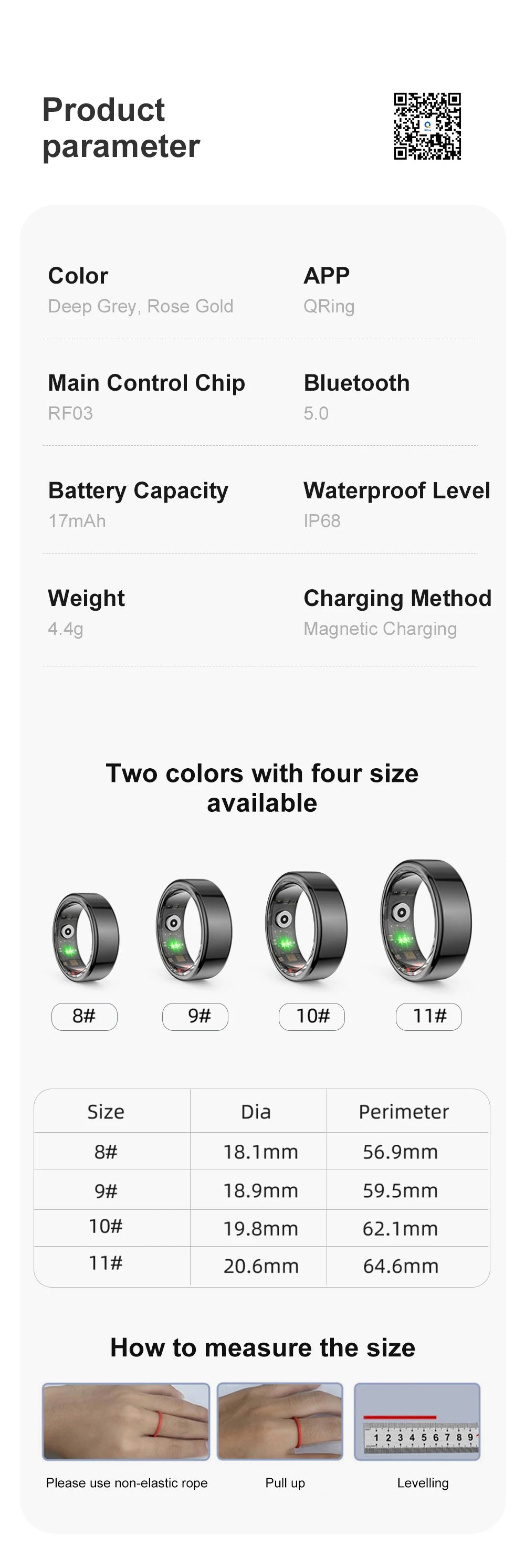 COLMI R02 Military‑Grade Titanium Smart Ring – IP68 & 3ATM Waterproof with Health Monitoring & Multi‑Sport Modes