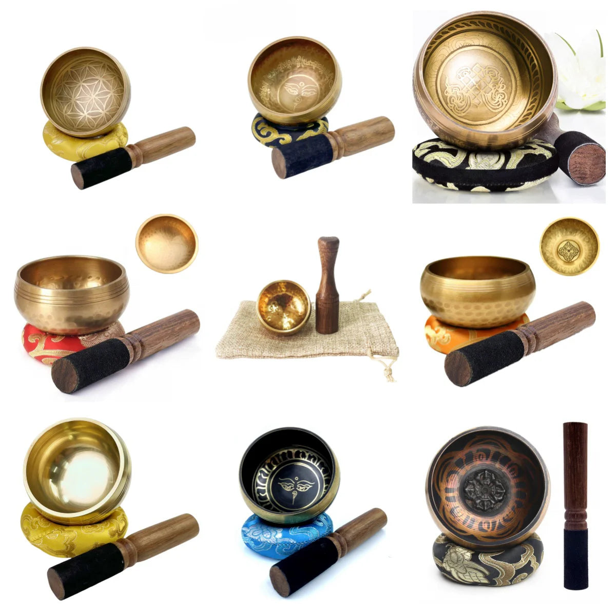Miwayer Mini Tibetan Singing Bowl – Handmade Nepal Buddha Thumb Bowl for Meditation & Stress Relief