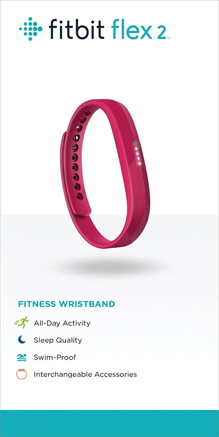 Fitbit Flex 2 Smart Fitness Tracker – Sleep Monitor, Waterproof, Alarm Clock & Bluetooth Alerts