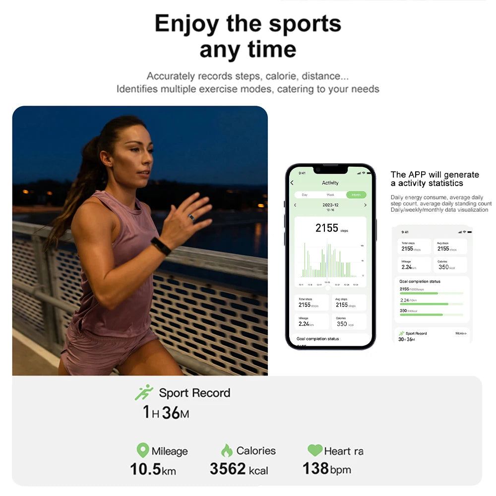 COLMI R02 Military‑Grade Titanium Smart Ring – IP68 & 3ATM Waterproof with Health Monitoring & Multi‑Sport Modes
