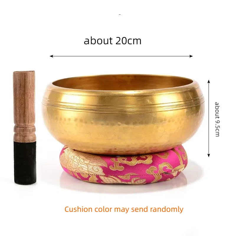 Handmade Tibetan Singing Bowl – Brass Sound Bowl for Meditation & Healing