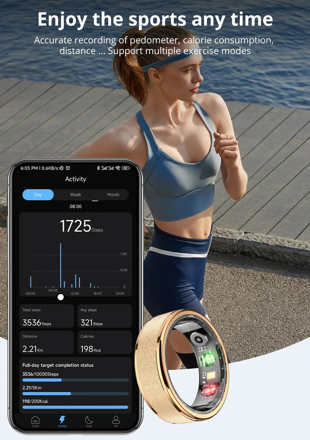 COLMI R10 Smart Ring with Charging Case – Health & Sleep Monitor, 5ATM Waterproof, Multi-Sport Mode