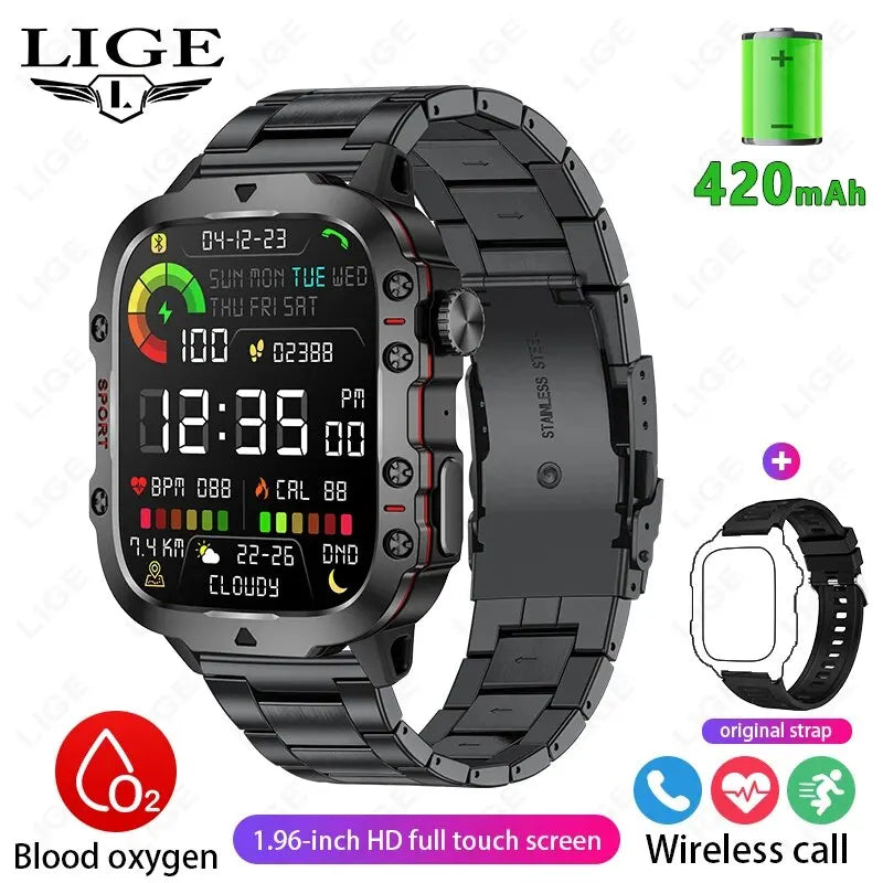 Unisex Smart Bracelet for Android & iOS – Heart Rate, Blood Oxygen Monitor, Waterproof Sport Smartwatch with Gift