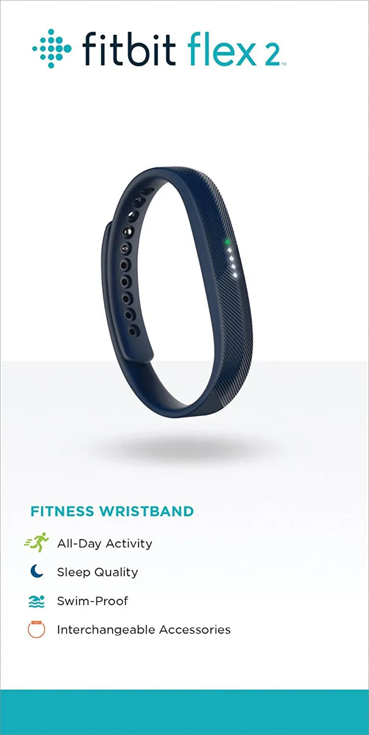 Fitbit Flex 2 Smart Fitness Tracker – Sleep Monitor, Waterproof, Alarm Clock & Bluetooth Alerts