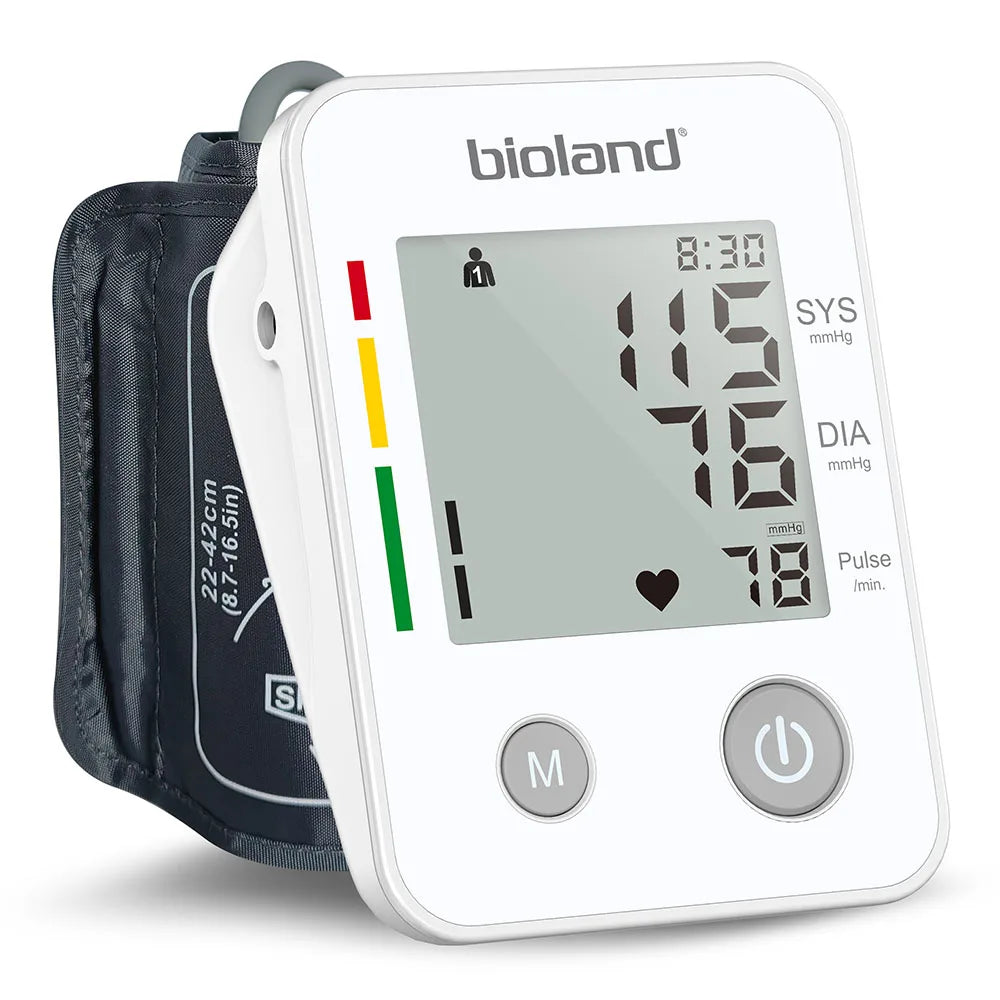 bioland 2005 Upper Arm Blood Pressure Monitor – Automatic Digital Tensiometer with Pulse & Heart Rate Monitoring