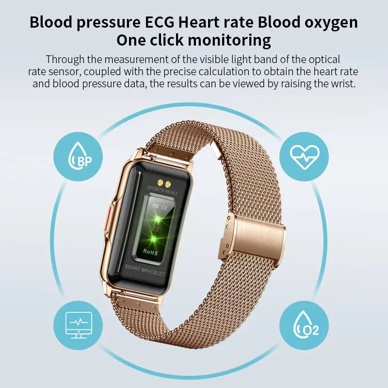 LIGE Women’s Smart Watch – Full Touch Screen, Bluetooth Call, IP67 Waterproof Fitness Tracker