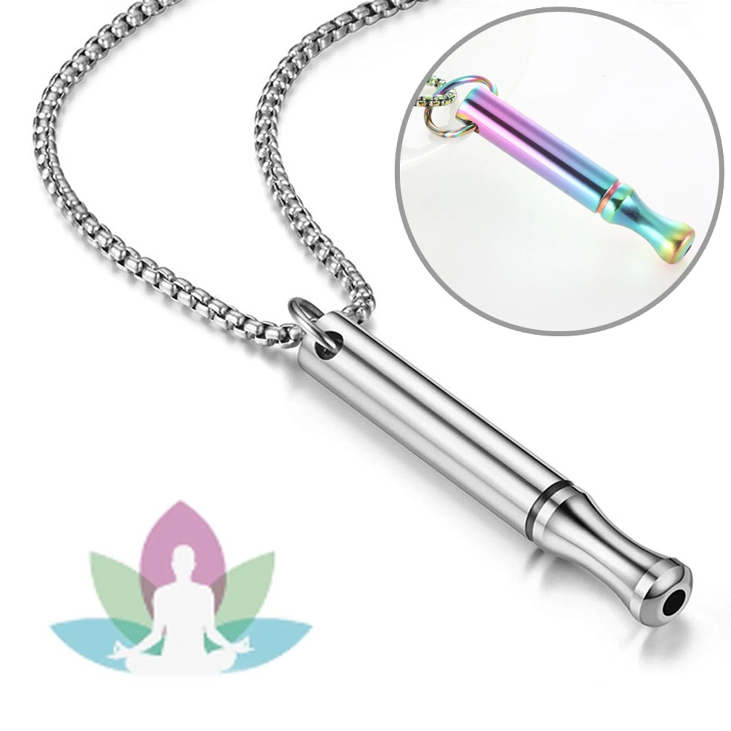 Mindfulness Breathing Necklace – Anxiety & Stress Relief Tool with Chain
