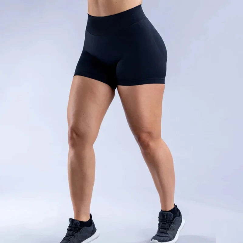 4.5" Seamless Ribbed Yoga Shorts – Scrunch Bum Booty Lifting Gym & Running Shorts for Women