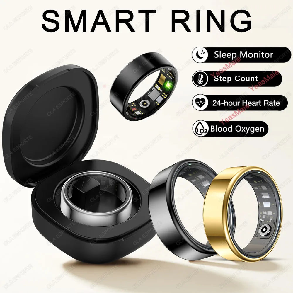 2025 New Xiaomi Smart Ring – Heart Rate & Blood Oxygen Monitor, IP68 & 5ATM Waterproof, Multi-Sport Mode