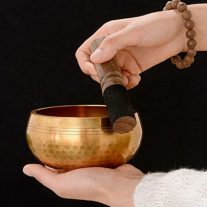 Handmade Tibetan Singing Bowl – Brass Sound Bowl for Meditation & Healing
