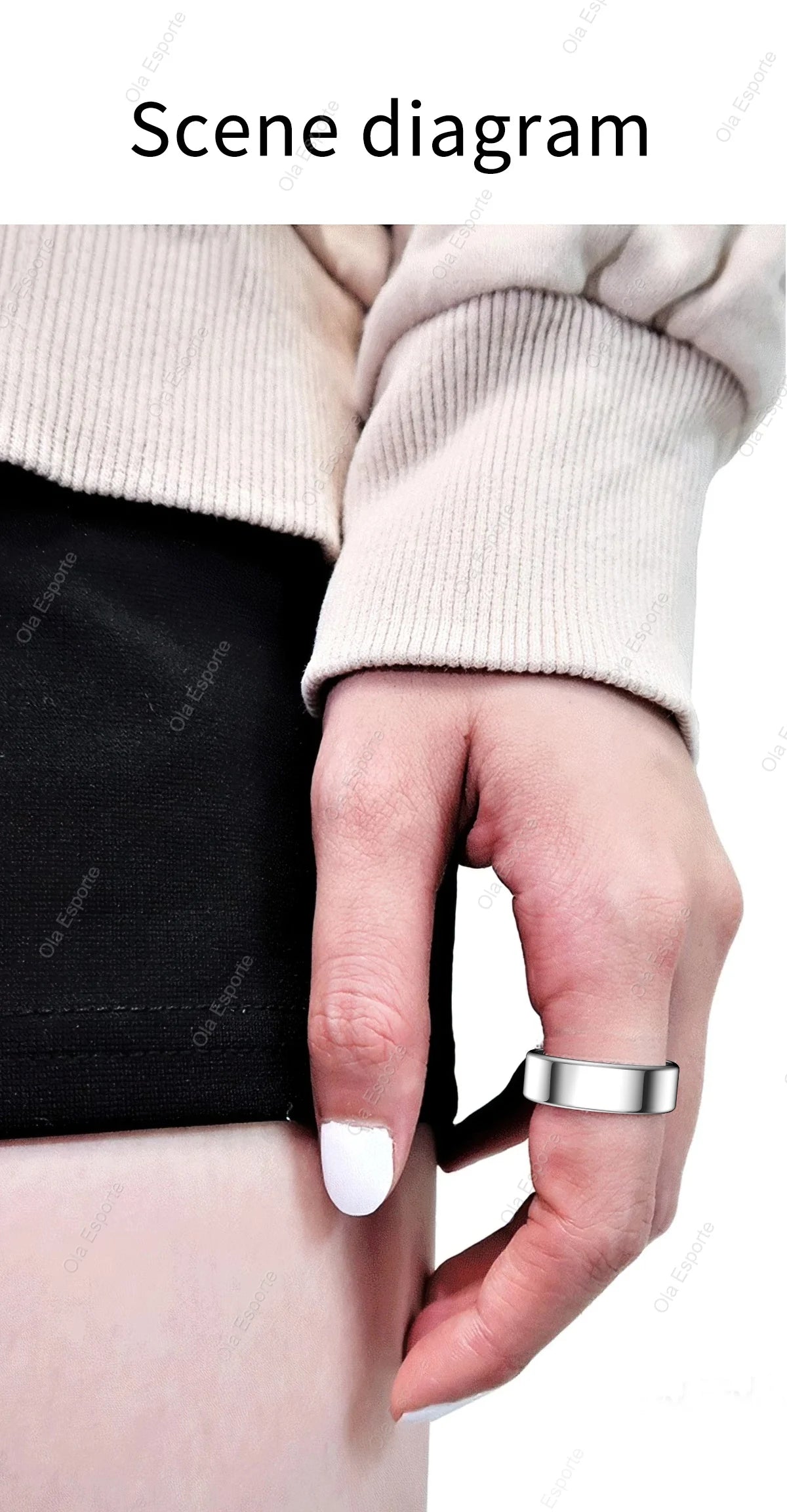 2025 New Xiaomi Smart Ring – Heart Rate & Blood Oxygen Monitor, IP68 & 5ATM Waterproof, Multi-Sport Mode