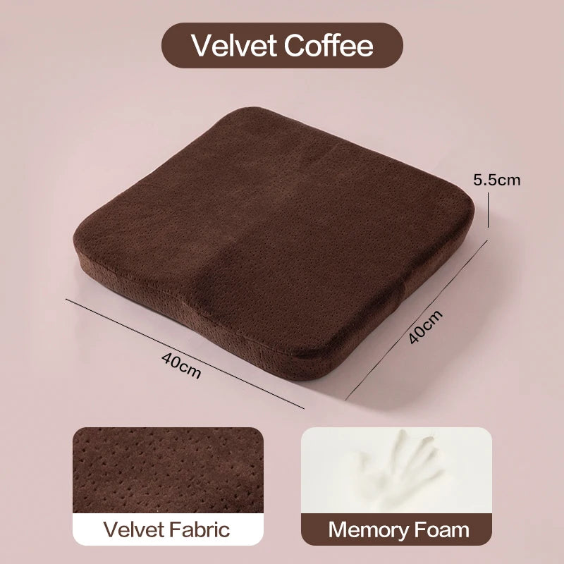 Ergonomic Memory Foam Office Cushion – Anti-Hemorrhoid Tailbone Pillow for Chair & Car