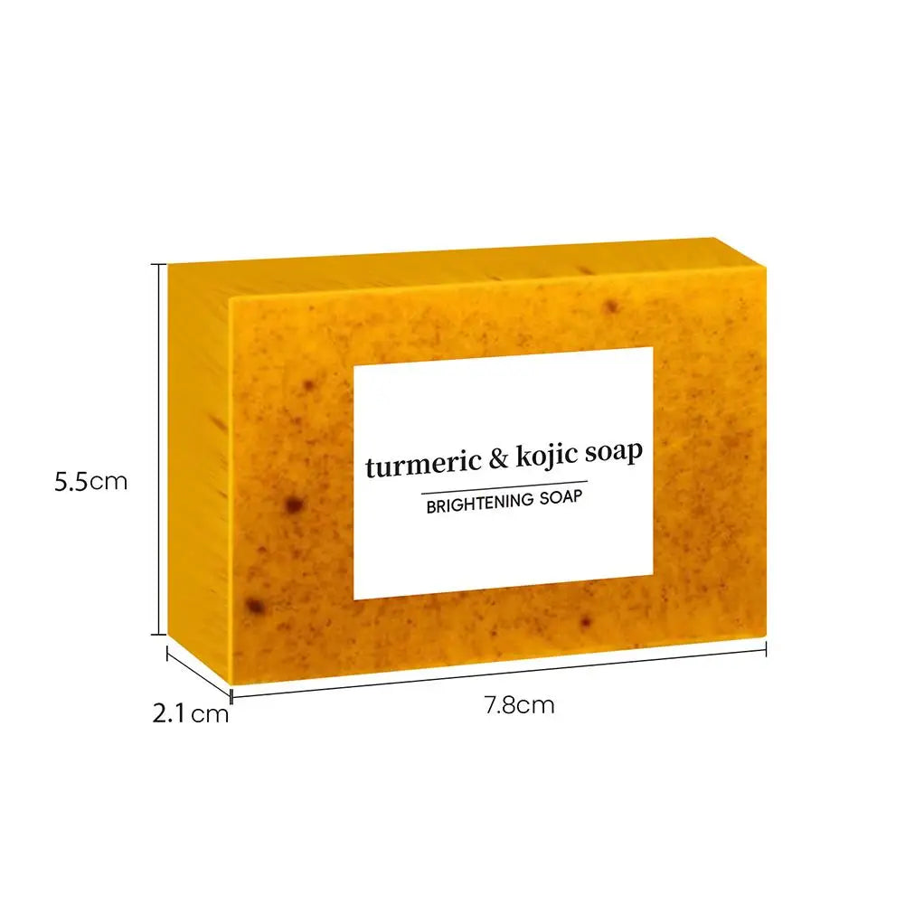 100g Turmeric Kojic Acid Handmade Soap – Lemon Brightening Shower & Facial Bar (1/3/5pcs)