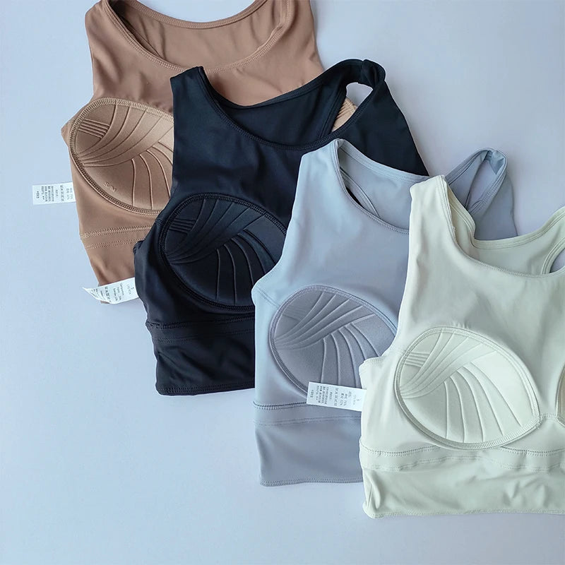 All-in-One Shock-Proof Full-Cup Sports Vest – Breathable Yoga & Gym Fitness Bra