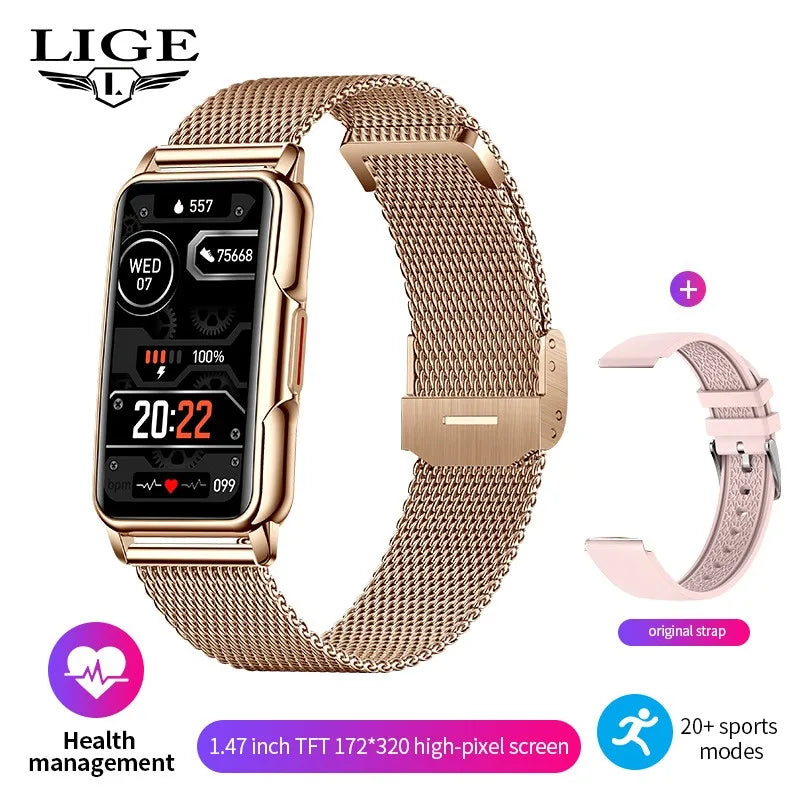 Unisex Smart Bracelet for Android & iOS – Heart Rate, Blood Oxygen Monitor, Waterproof Sport Smartwatch with Gift