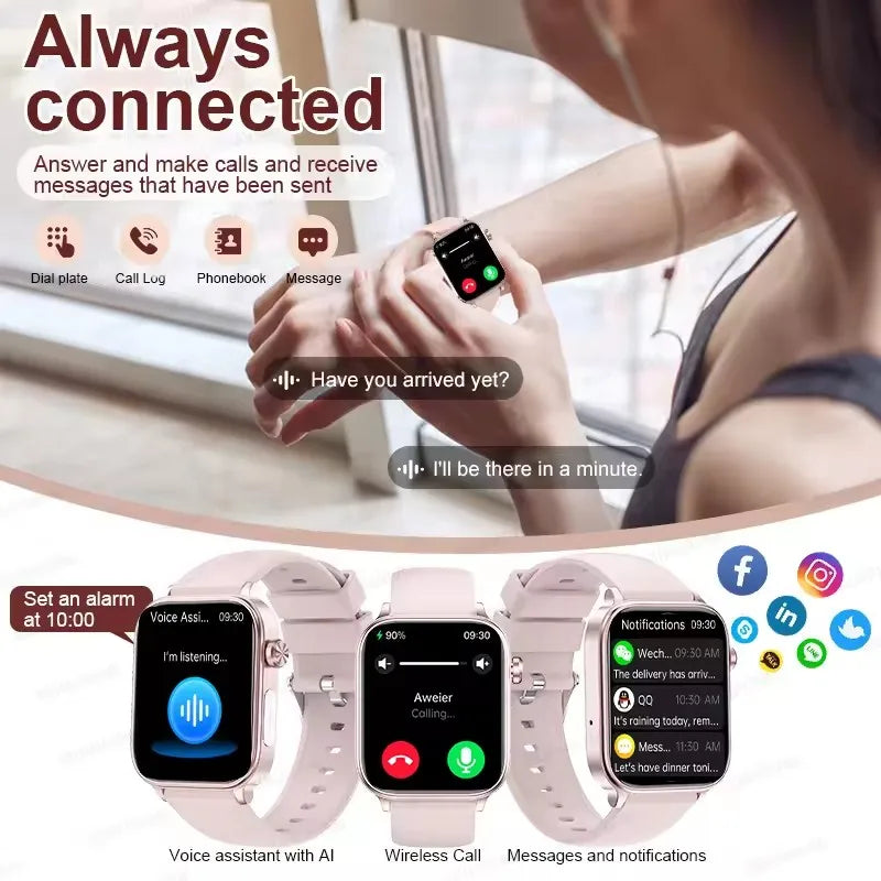 2025 ECG+PPG Smart Watch – Blood Pressure, Lipid, Uric Acid & Menstrual Health Tracker for Women