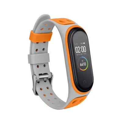 Two-Color Silicone Replacement Strap for Mi Band 3/4/5/6/7 – Smart Wristband Bracelet for Xiaomi
