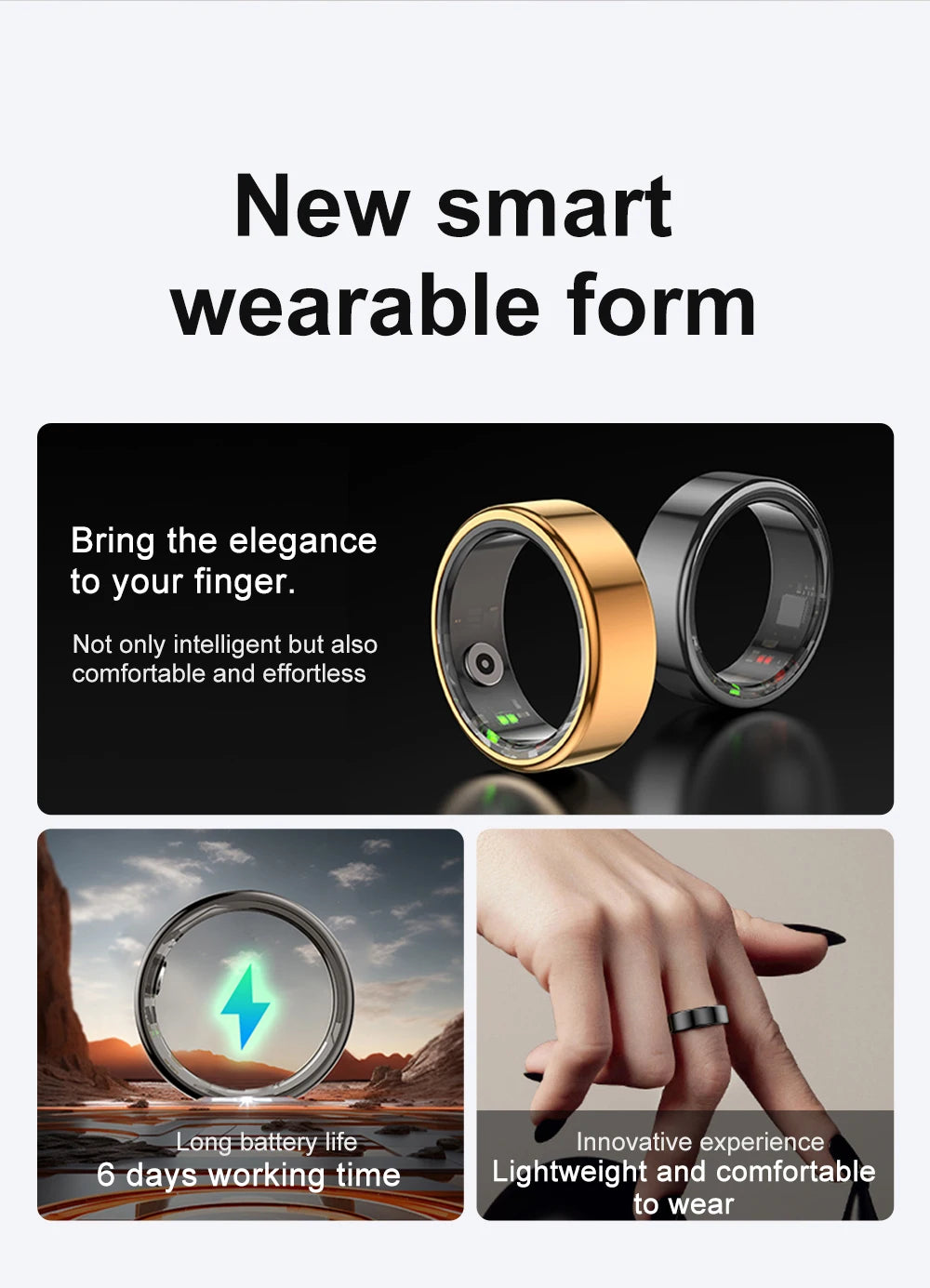 COLMI R02 Military‑Grade Titanium Smart Ring – IP68 & 3ATM Waterproof with Health Monitoring & Multi‑Sport Modes