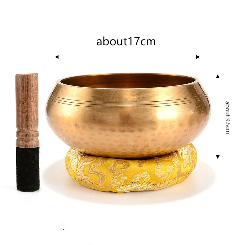 Handmade Tibetan Singing Bowl – Brass Sound Bowl for Meditation & Healing