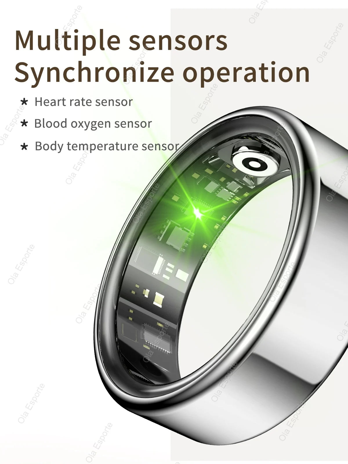 2025 New Xiaomi Smart Ring – Heart Rate & Blood Oxygen Monitor, IP68 & 5ATM Waterproof, Multi-Sport Mode