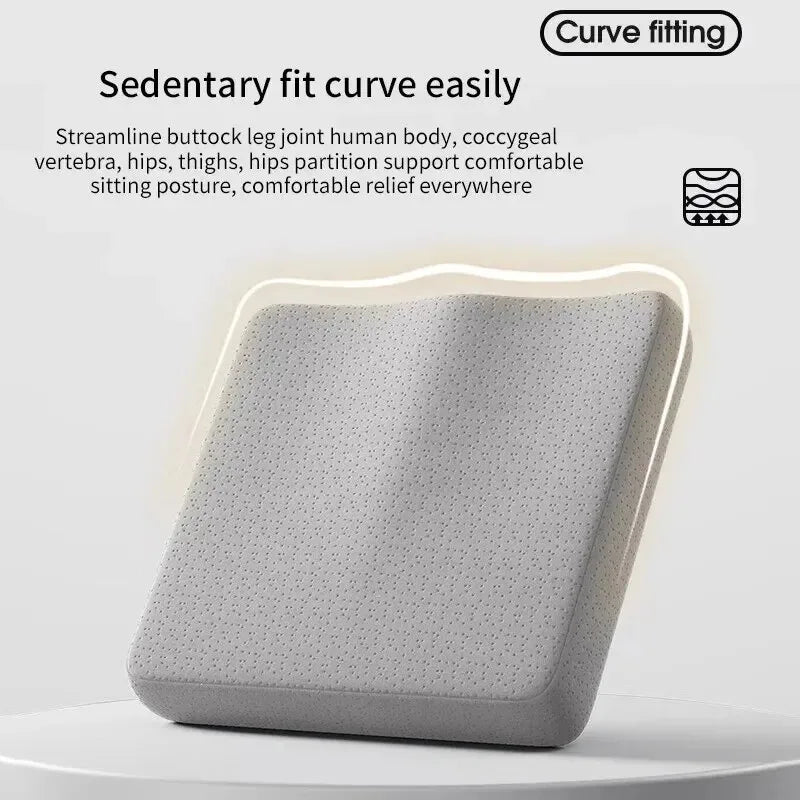 Ergonomic Memory Foam Office Cushion – Anti-Hemorrhoid Tailbone Pillow for Chair & Car