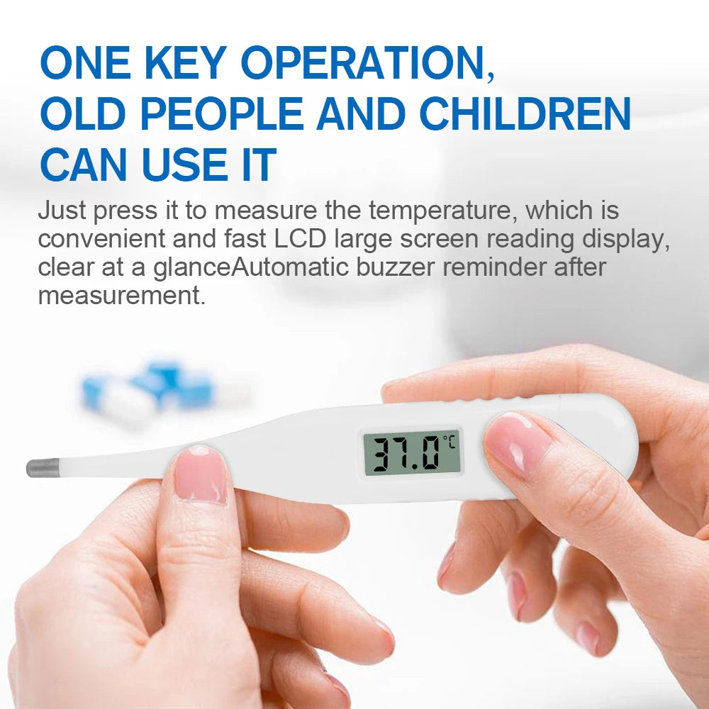 Digital Oral Thermometer for Adults – Fast 30-Second Fever & Basal Temperature Reading