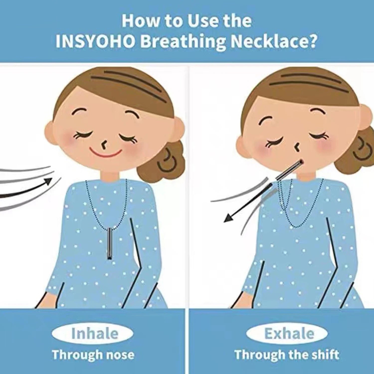 Stainless Steel Breathing Necklace – Breathwork & Anti-Smoking Mindfulness Tool