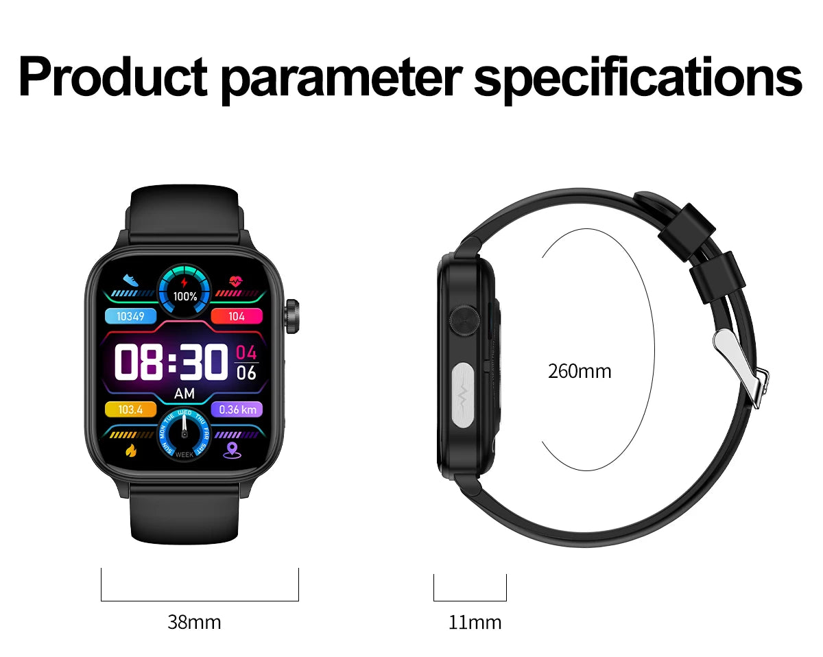 2025 ECG+PPG Smart Watch – Blood Pressure, Lipid, Uric Acid & Menstrual Health Tracker for Women