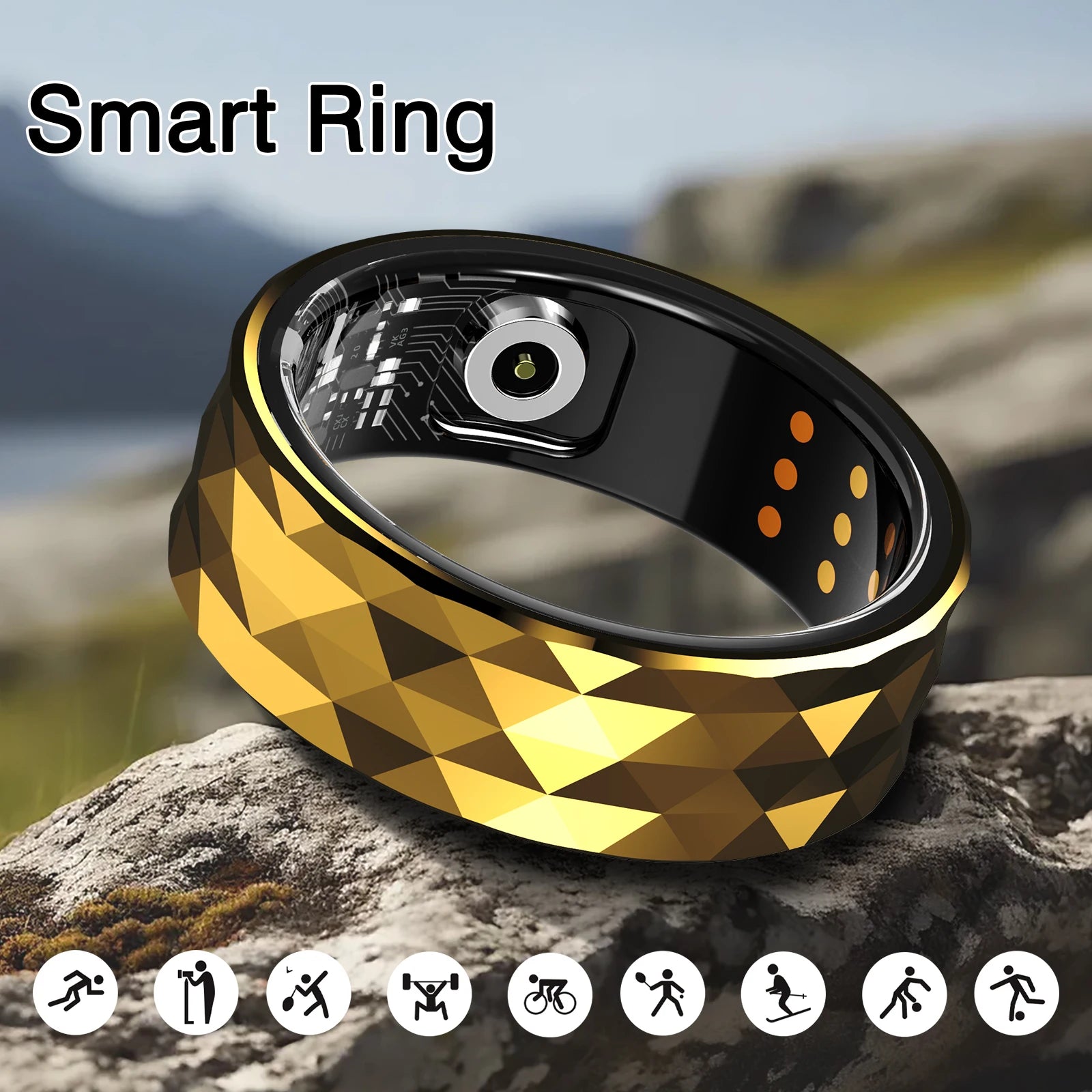 Unisex Smart Ring – Multi-Sport Mode, Pedometer, Remote Camera Control & Long Battery Life