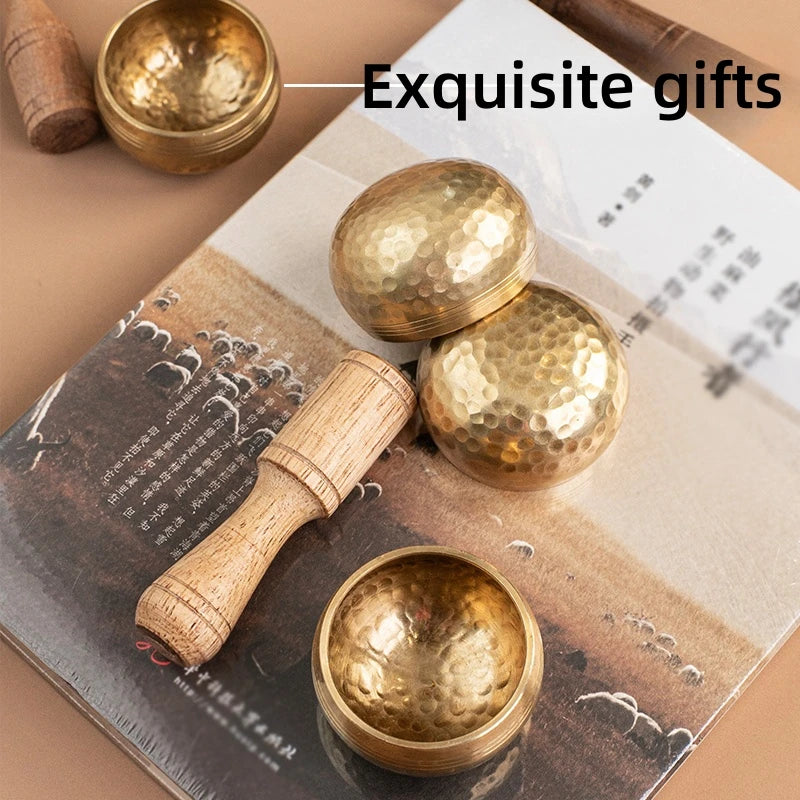 Miwayer Mini Tibetan Singing Bowl – Handmade Nepal Buddha Thumb Bowl for Meditation & Stress Relief