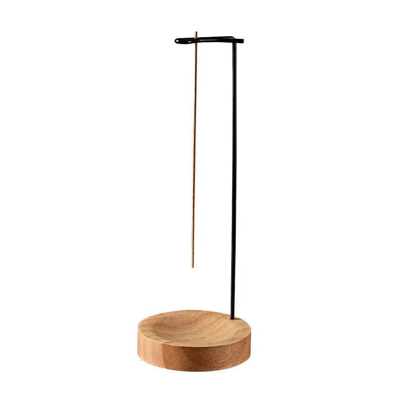 Creative Upside Down Wooden Incense Burner – Round Incense Stick Holder & Tray for Home or Yoga Décor