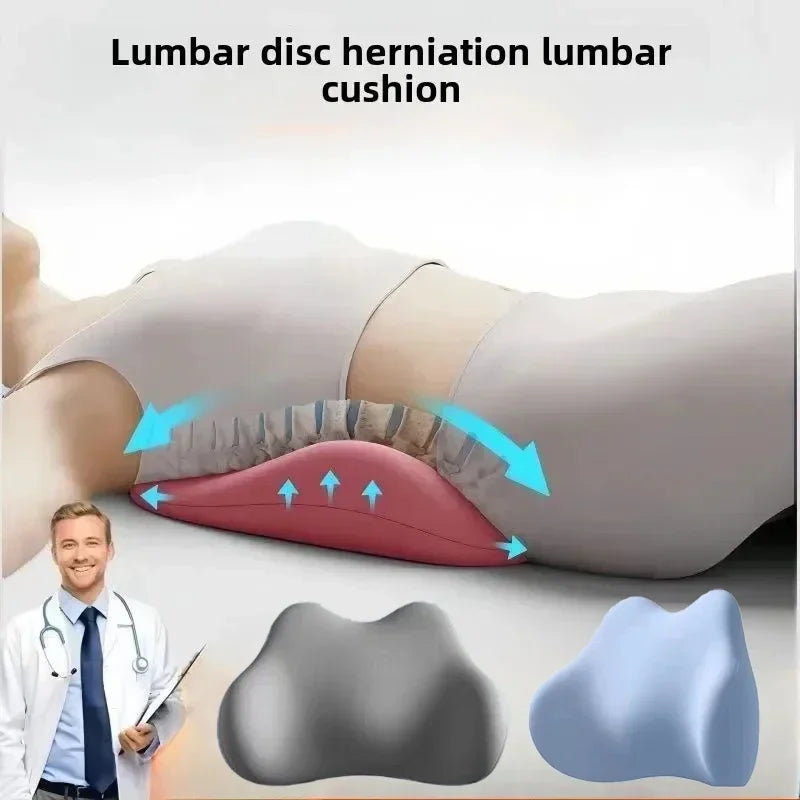 Ergonomic Memory Foam Lumbar Support Pillow – Soft Sleep Cushion for Back Relief