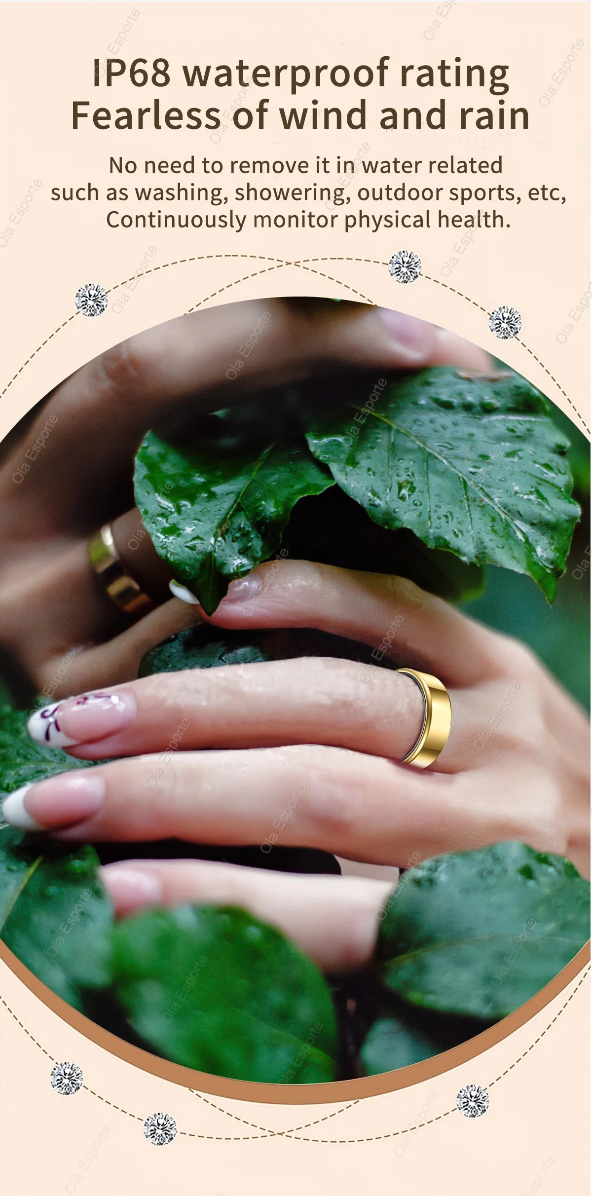 2025 New Xiaomi Smart Ring – Heart Rate & Blood Oxygen Monitor, IP68 & 5ATM Waterproof, Multi-Sport Mode