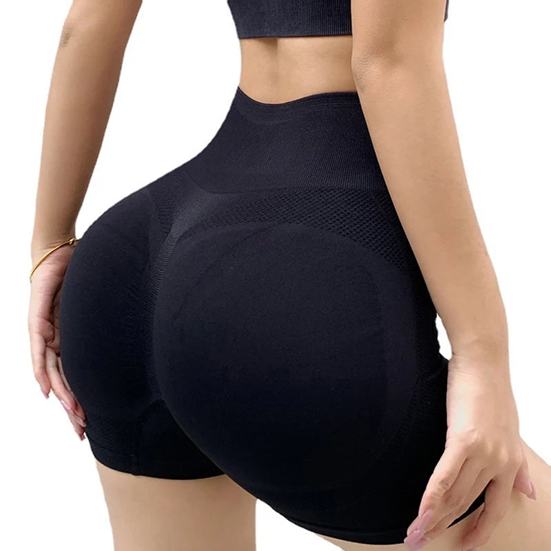 Women’s High-Waist Push-Up Gym Shorts – Cycling, Jogging & Yoga Fitness Leggings