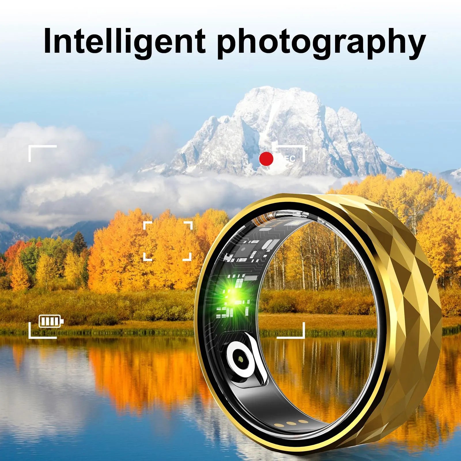Unisex Smart Ring – Multi-Sport Mode, Pedometer, Remote Camera Control & Long Battery Life