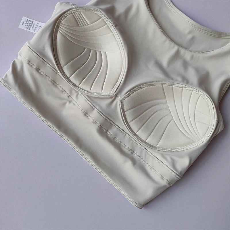 All-in-One Shock-Proof Full-Cup Sports Vest – Breathable Yoga & Gym Fitness Bra