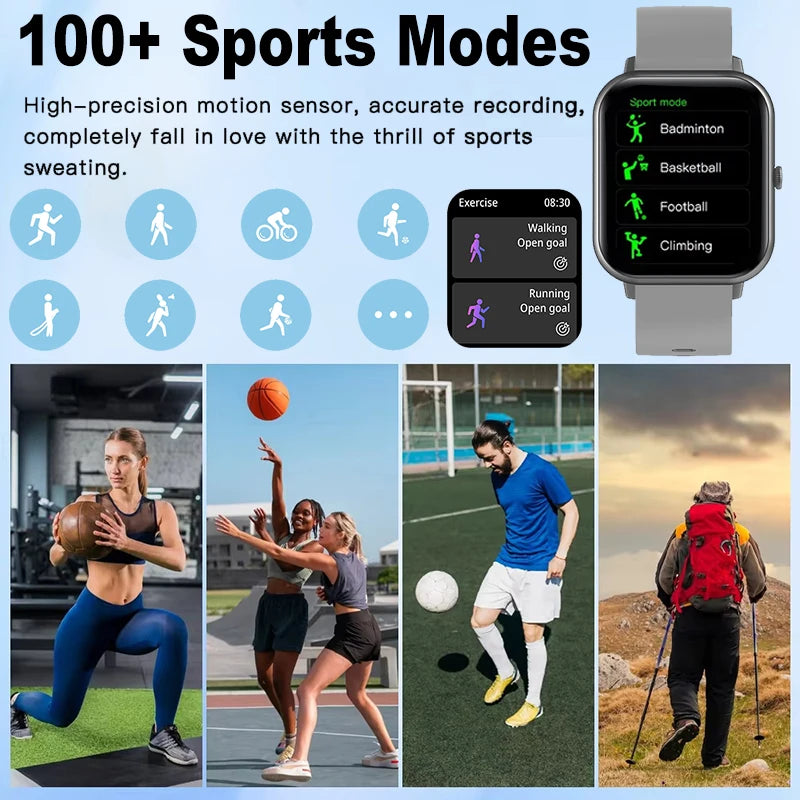 2025 Xiaomi Smart Watch – Bluetooth Call, Heart Rate Monitor, IP68 Waterproof Fitness Tracker for Men & Women (iOS & Android)
