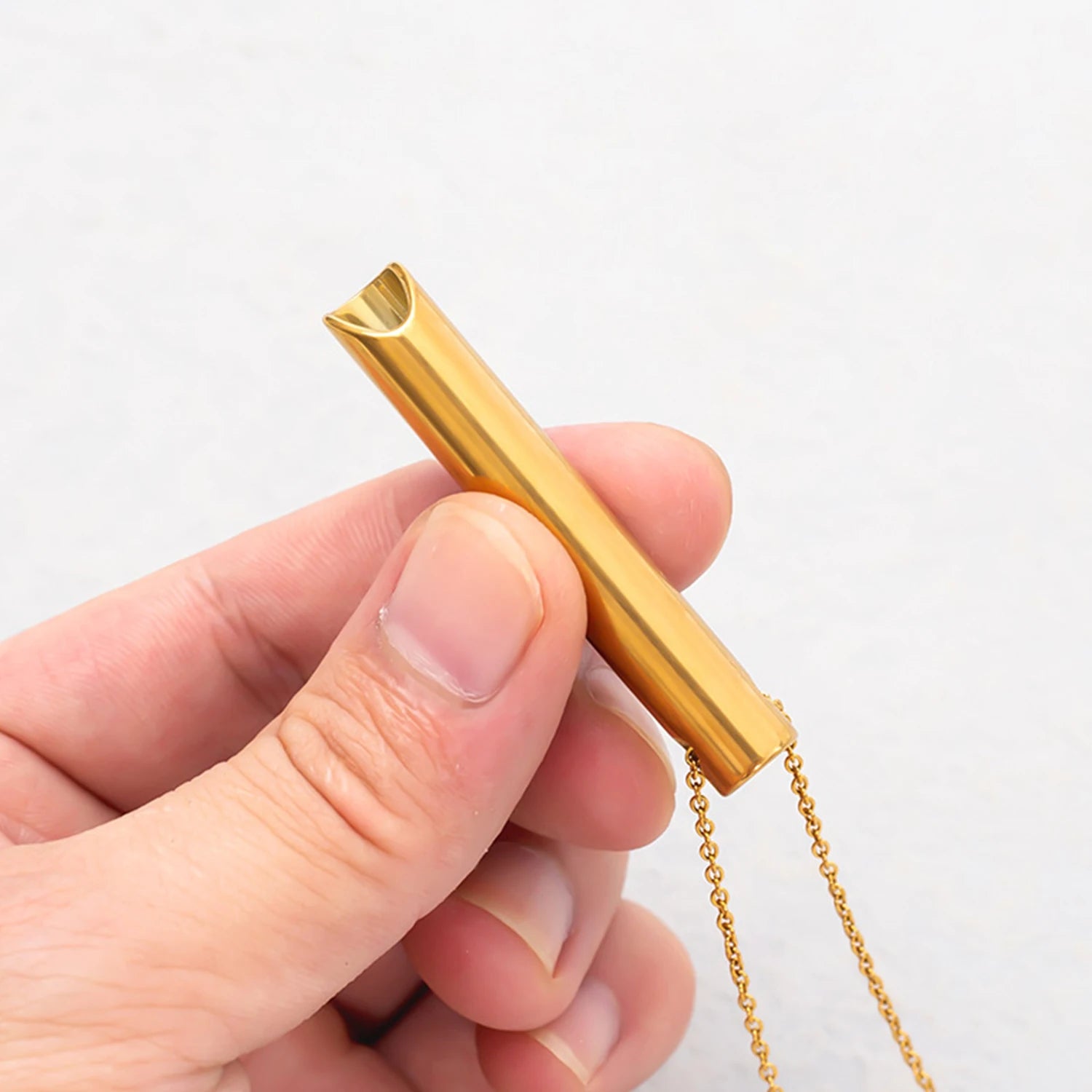 Stainless Steel Breathing Necklace – Breathwork & Anti-Smoking Mindfulness Tool
