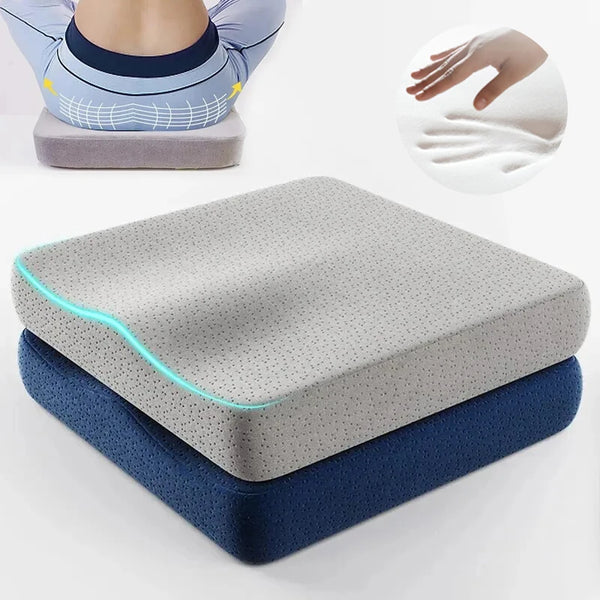 Ergonomic Memory Foam Office Cushion – Anti-Hemorrhoid Tailbone Pillow for Chair & Car
