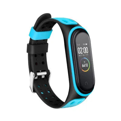 Two-Color Silicone Replacement Strap for Mi Band 3/4/5/6/7 – Smart Wristband Bracelet for Xiaomi