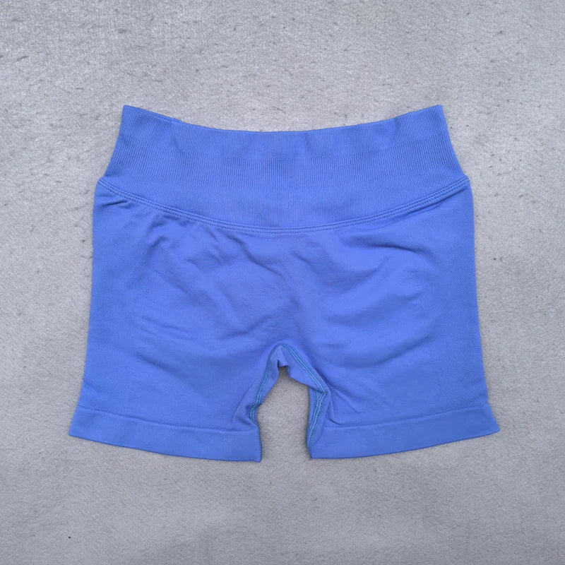 4.5" Seamless Ribbed Yoga Shorts – Scrunch Bum Booty Lifting Gym & Running Shorts for Women