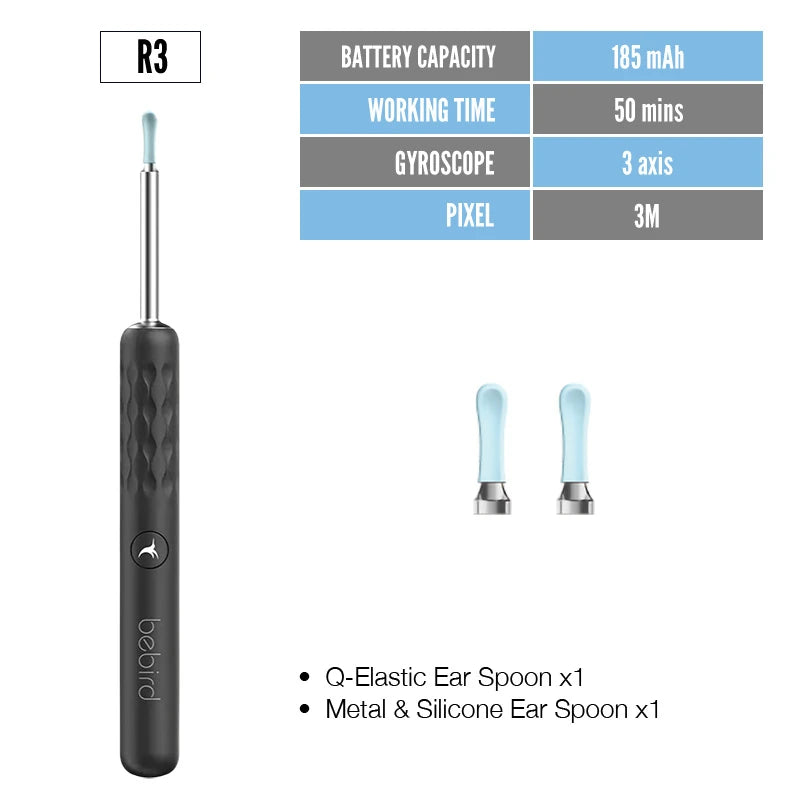 Bebird R1+ R3 T15 M9S Smart Visual Ear Cleaner with 3.5mm Camera – Ear Wax Remover Kit