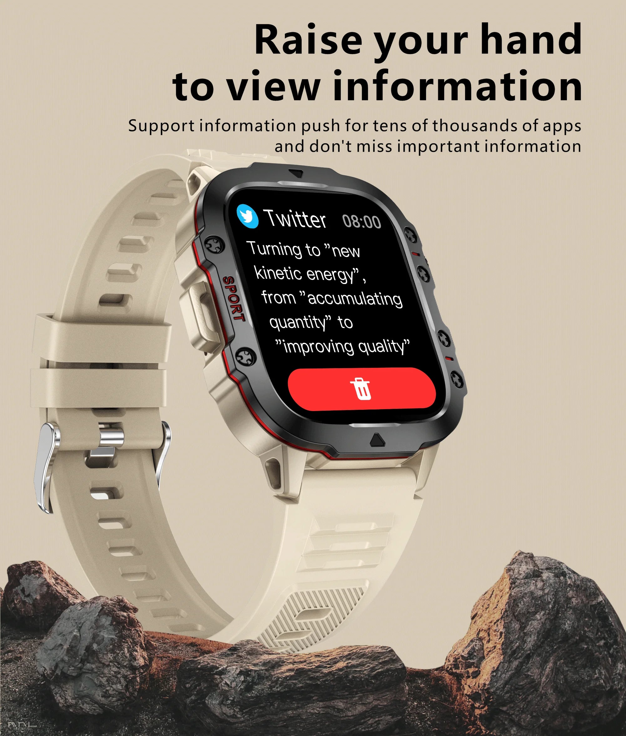 Unisex Smart Bracelet for Android & iOS – Heart Rate, Blood Oxygen Monitor, Waterproof Sport Smartwatch with Gift