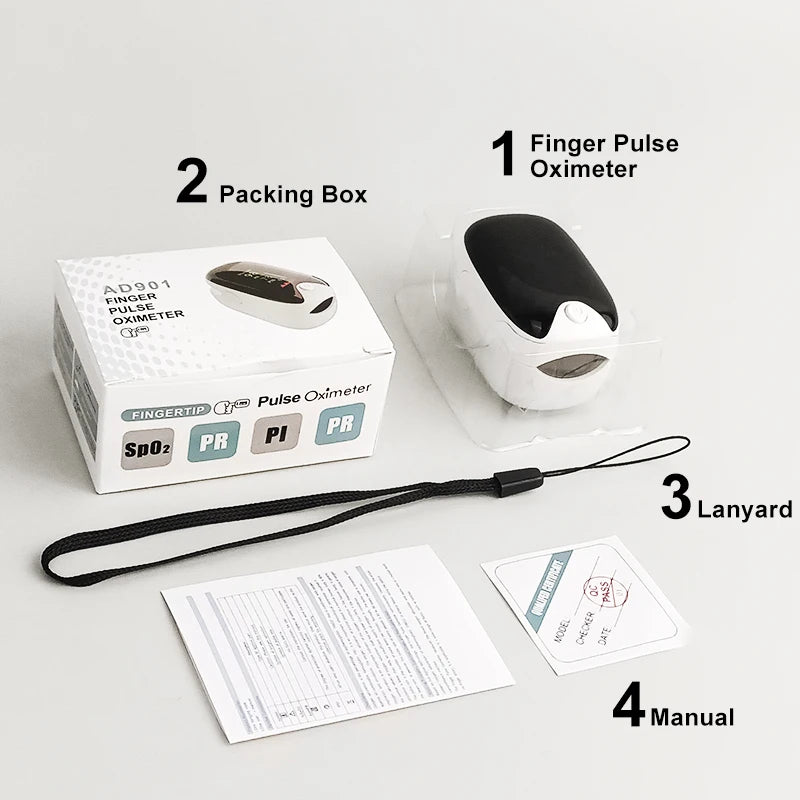 Medical Finger Pulse Oximeter – Pediatric & Adult Oxygen Saturation & Heart Rate Monitor